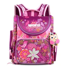 Grizzly Children Kids Backpack Infantil School Bags for Girls Primary Bookbag Floral Cartoon Pattern Waterproof Mochila