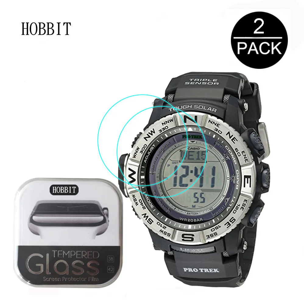 

2PACK Protective Tempered Glass For Casio PRW-3510 Screen Protector Ultar Clear Explosion-proof For Casio PRW-5100 Premium Film