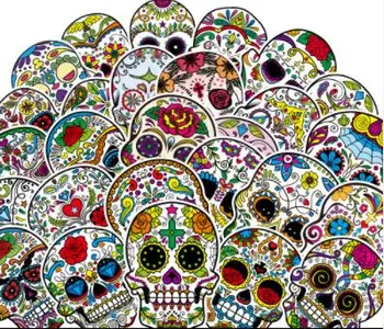 

Watercolor Halloween Decorative Sticker Skull Pumpkin Cool Diary Deco Stickers YH1494