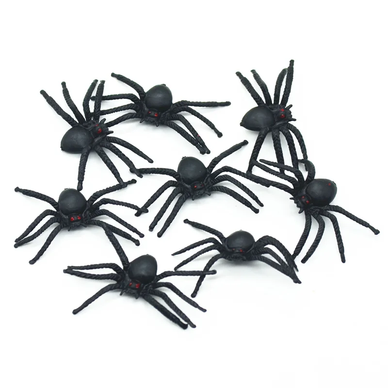 Dolls House Miniature Plastic Black Creepy Crawly Spider 