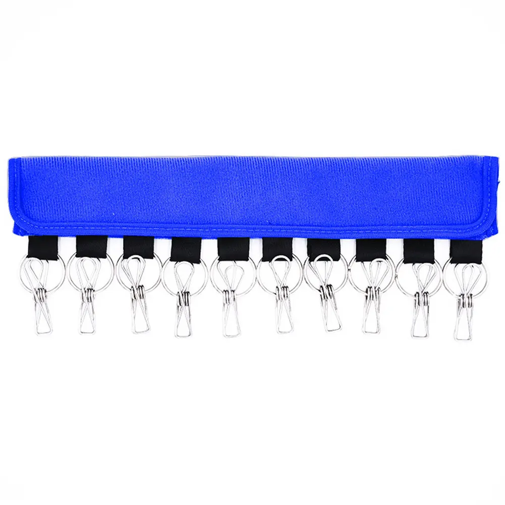 

10 Clips Hanger System Storage Portable Foldable Travel Closet Holder Door Cap Self Adhesive Hat Rack Organizer