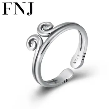 

FNJ 925 Silver Ring Lucky Sunwukong New Fashion S925 Sterling Thail Silver Rings for Women Adjustable Size 5-7.5