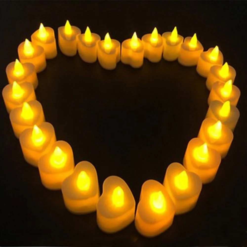 Buy 5pcs Colorful Candle of Love Heart shaped