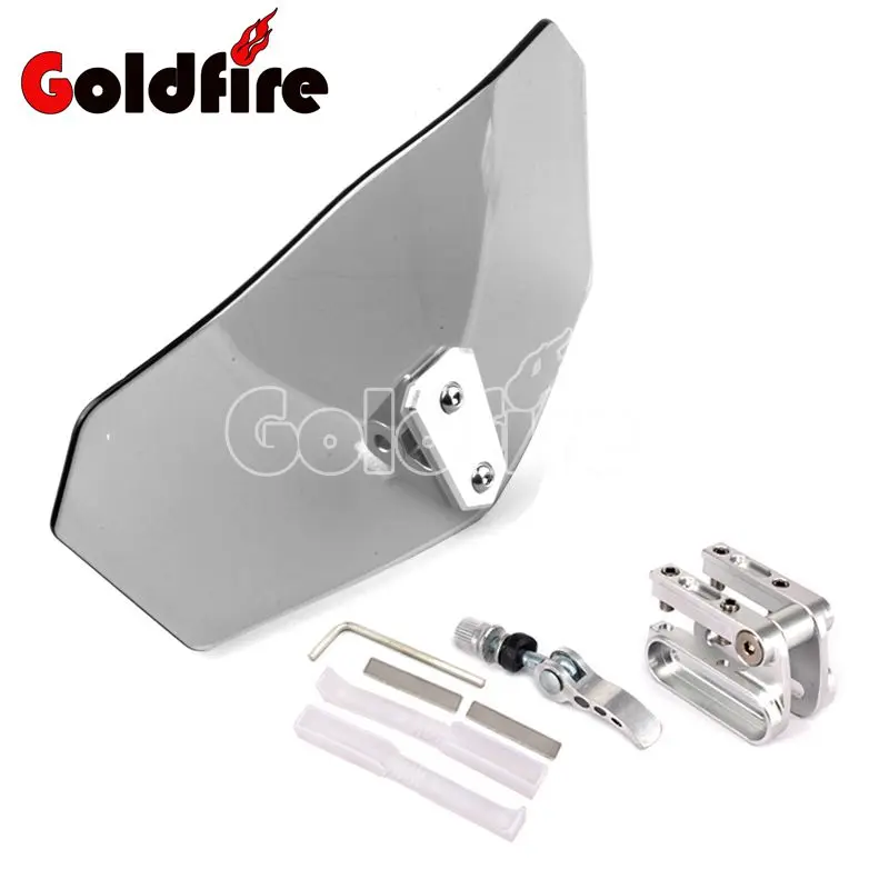 

Universal Motorcycle Airflow Adjustable Bolt-On Variable Spoiler Windscreen Windshield For Piaggio Yamaha Honda BMW Aprilia BMW