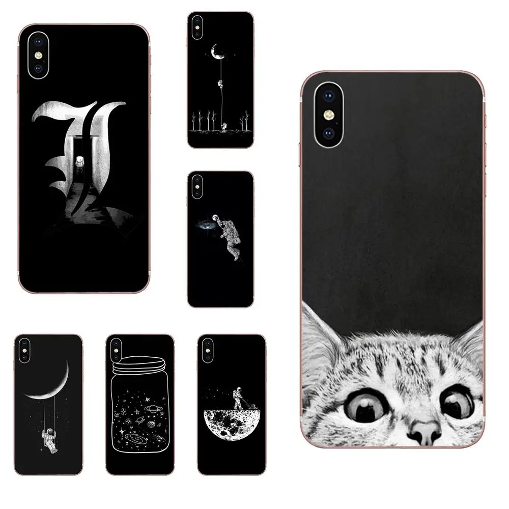 

For Huawei Honor 4C 5A 5C 5X 6 6A 6X 7 7A 7C 7X 8 8C 8S 9 10 10i 20 20i Lite Pro TPU Phone Cover Case Capa Space Moon Cute Cats