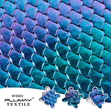 Радужный лазерный блестящий костюм русалки, голограмма, спандекс, 4 способа, эластичная ткань для юбки, хвоста, купальники