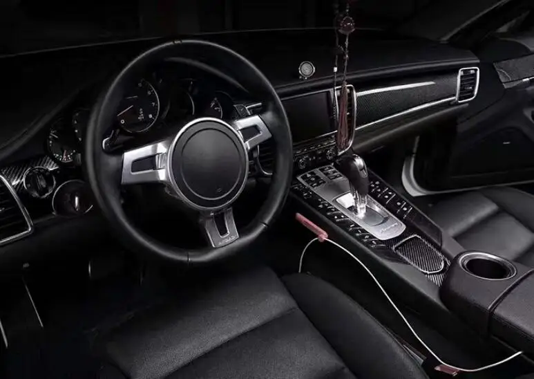 

14PCS/SET Carbon Fiber Car interior Cover For Porsche Panamera 2010 2011 2012 2013 2014 2015 2016 ONLY Fit Left Hand Driving