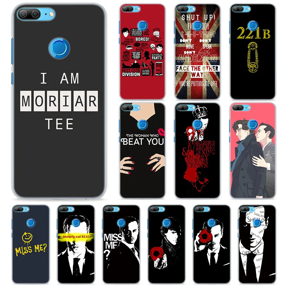 

221b Sherlock and Moriarty Phone Cases for Huawei Honor 8 9 10 Lite Hard PC Case Cover for Honor 4C 6C Pro 6x 7x 8x 7s Case
