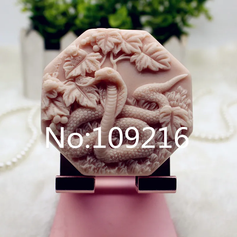 

New Product!!1pcs The Chinese Zodiac Snake (zx346) Food Grade Silicone Handmade Soap Mold Crafts DIY Mould