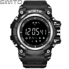 GIMTO Brand Digital Sport Watch Men Military Pedometer barometer Smartwatch LED Shock Waterproof Stopwatch Diving Male Clock