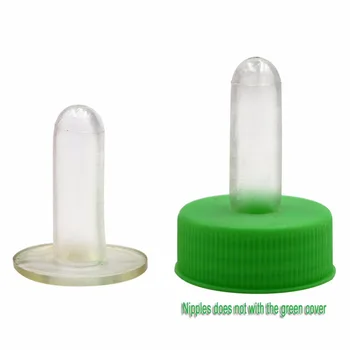 

10 pcs Sheep Calf Nipple Milk Drink Nipple Transparent Silicone nipple Drinking Fountains Animal weaning Drinker Bottle