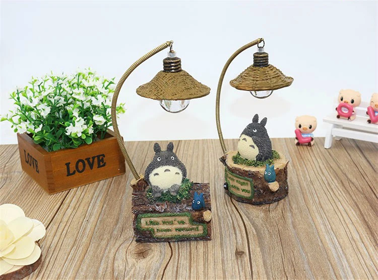 Милая Гибкая лампа Тоторо, Романтический светодиодный Ночной светильник, настольная лампа для детей, подарок на день рождения, детская игрушка, домашний декор, декоративный светильник s