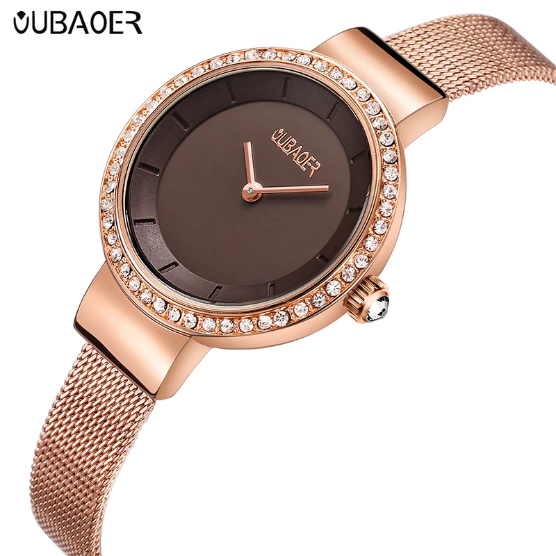 

OUBAOER Brand Luxury Quartz Watch Women Ladies Casual Wristwatches Top Clock Female New relogio feminino Dress Watch Diamond