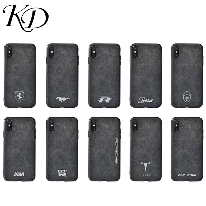

Phone Cases for iphone 6 6S 7 8 Plus Motorsport Gran Turismo GTR Turn Fur for iphone X XR XS Max 10 AMG Car Leather Cover Case