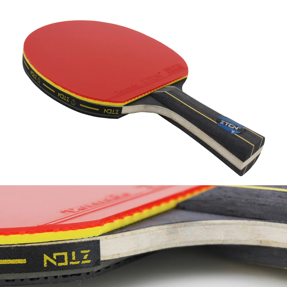 

Hybrid Wood 9.8 Brand Quality Table tennis racket double face Pimples-in blue rubber Ping Pong Racket tenis de mesa