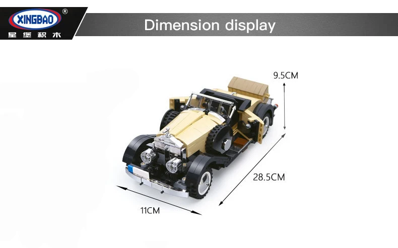 XingBao 03007 810 шт. Творческий MOC техника серии Rolls-Royce набор Noble детские развивающие модели строительные блоки кирпичи игрушка