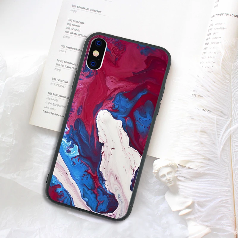 

Vintage Abstract Pattern Floral Phone Case For iPhone 5 SE XS MAX XR 6 6S Plus Hard silicone Phone Case For iPhone 8 7 Plus
