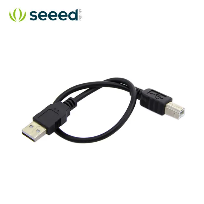 

USB Cable Type A to B 30cm long black data cable winder
