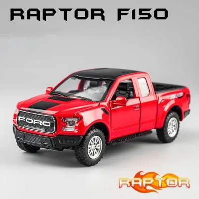 KIDAMI 1:32 Raptor F150 пикап игрушки для детей звук и свет MINIAUTO сплав литья под давлением модель автомобиля подарки - Цвет: Red