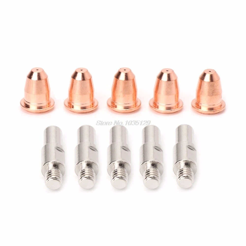 10Pcs/Set S45 Consumables Kit Electrode 0.8mm Nozzle Tip For Plasma Cutter Torch MMP Dropship