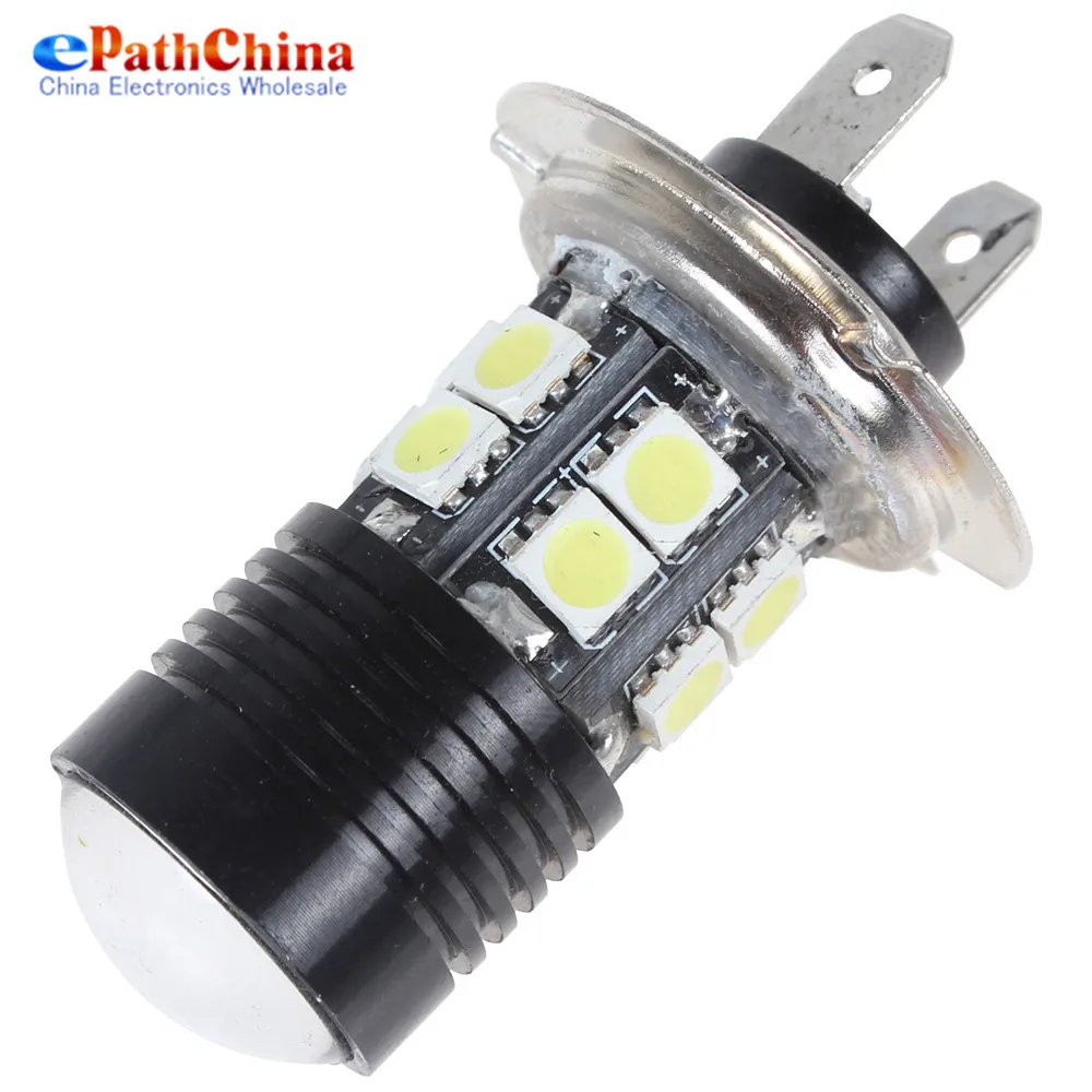 12V 12W 750LM H7 높은 전원 Q5 LED 프로젝터 렌즈 화이트 라이트 차량 Foglamp 12x5050 SMD