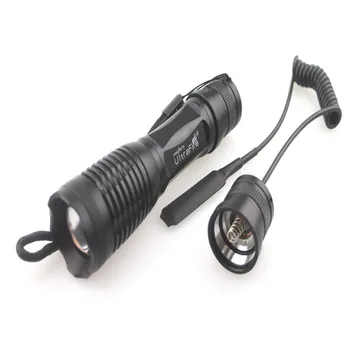 

U-F E6 CREE XM-L2 1800 Lumens 5-Mode LED Zooming Flashlight+ Remote Switch (1x18650/3xAAA)