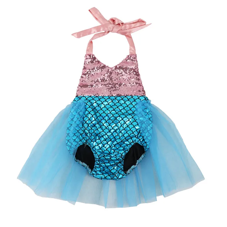 best Baby Bodysuits Baby Girls Sequins Tutu Summer Mermaid Baby Rompers One-Pieces Multi Color Toddler Baby Clothing Girl Rompers coloured baby bodysuits