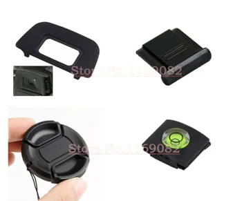 

4 in1 DK-20 Eyecup Eyepiece eye cup Rubber + 52mm Front Lens Cap cover + BS-1Hot Shoe Spirit Cover For D3000 D90 D80 D60 D50 D40
