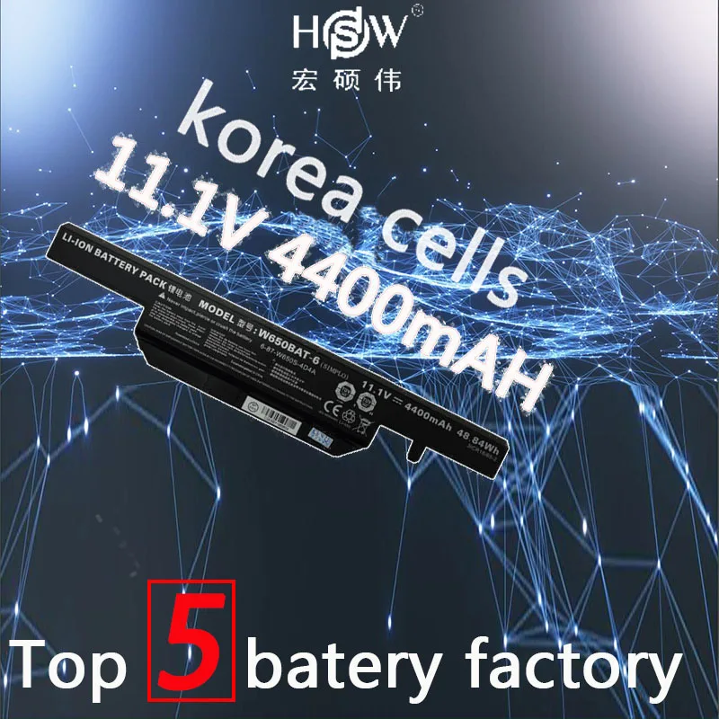 

Original Genuine 11.1V 4400mAh 48.84Wh W650BAT-6 battery for K610C K650D K570N K710C K590C K750D bateria akku