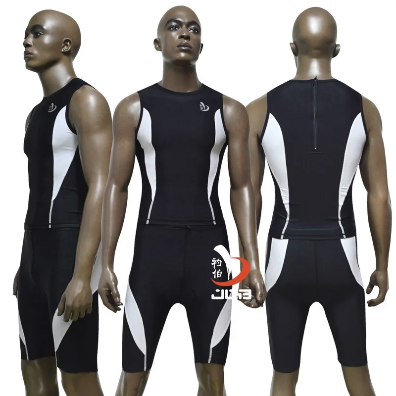 Работа Черный лайкра без рукавов Триатлон Ironman гидрокостюм цельный купальник плюс размер Материнство купальники Рашгард мужчины - Цвет: Черный