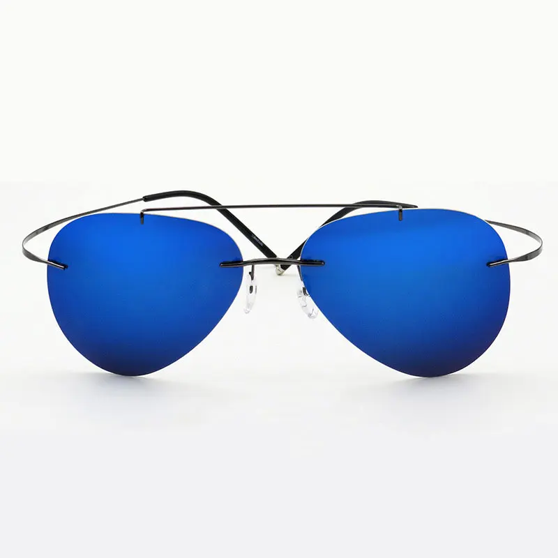 

BAONONG Men Driving Sunglasses Women Brand Designer Ultralight Titanium Alloy Rimless Polarized Fishing Sunglasses S201609