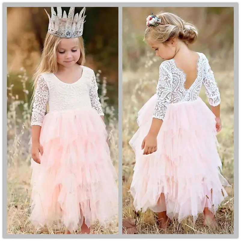 Костюм принцессы для маленьких девочек дизайнерские Детские праздничные платья для девочек, летнее Брендовое вечернее платье на выпускной детский наряд для церемоний, Размер 8T