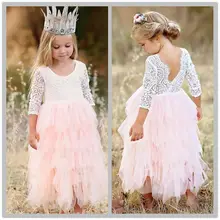 Костюм принцессы для маленьких девочек дизайнерские Детские праздничные платья для девочек, летнее Брендовое вечернее платье на выпускной детский наряд для церемоний, Размер 8T