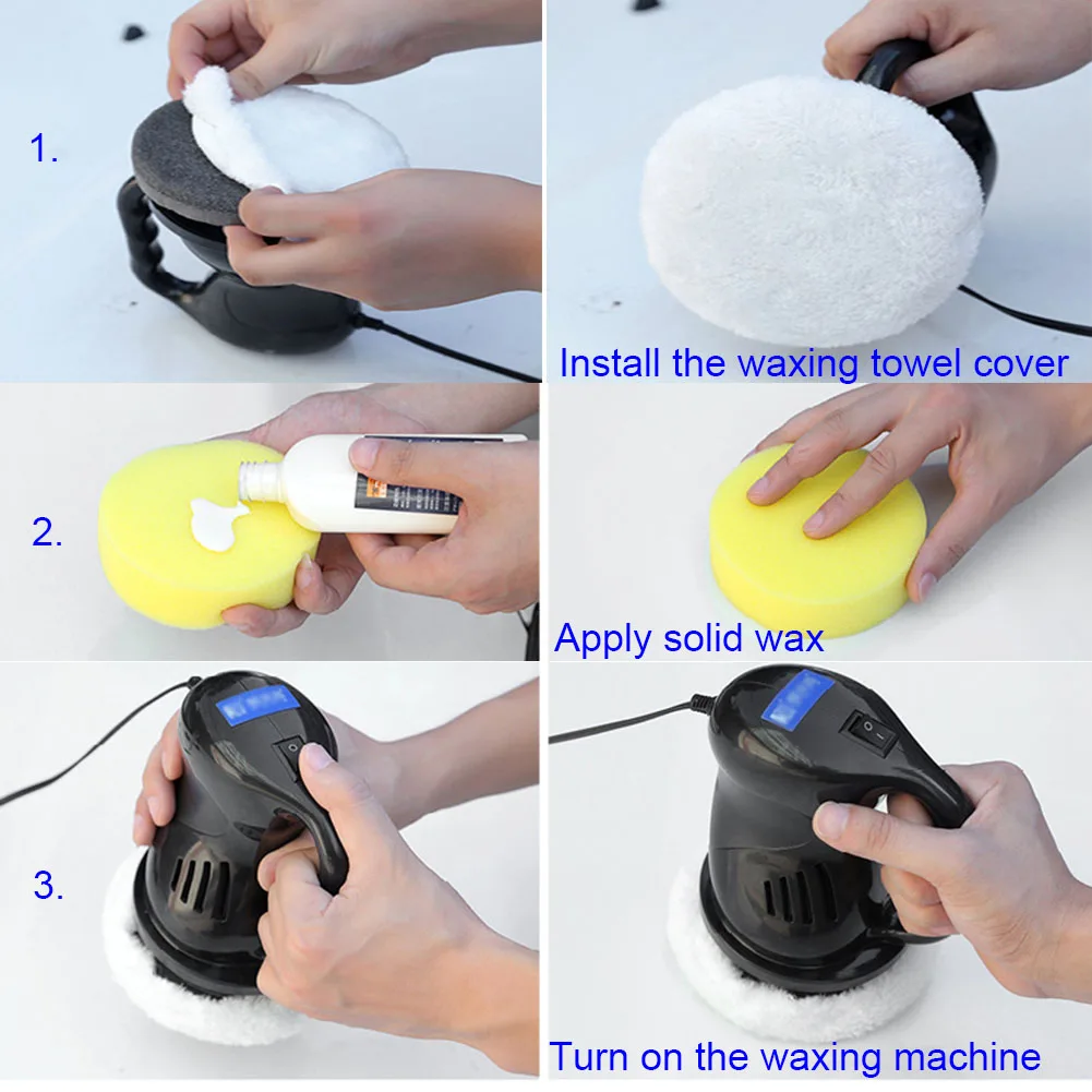 

12V 40W Electric Car Machine Polisher ABS Polishing Buffing Waxing Waxer Tools NR-shipping