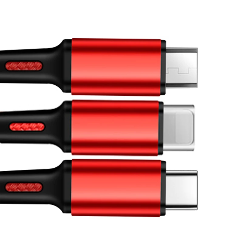 E Версия 3 в 1 кабель Micro USB 1 м кабель для быстрой зарядки для samsung huawei Xiaomi LG Andriod Microusb Кабели для мобильных телефонов