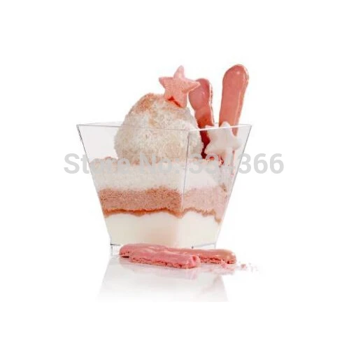 

200pcs/lot 60ml Hard Plastic Tableware Disposable Tasting Dessert Cake Cup Mini Cup 2oz Seanoning Cup Fit For Party Wedding