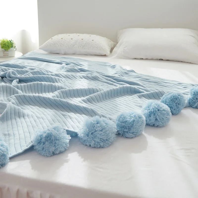 Высокое качество 100% хлопок вязаное одеяло. Кондиционер диван одеяло