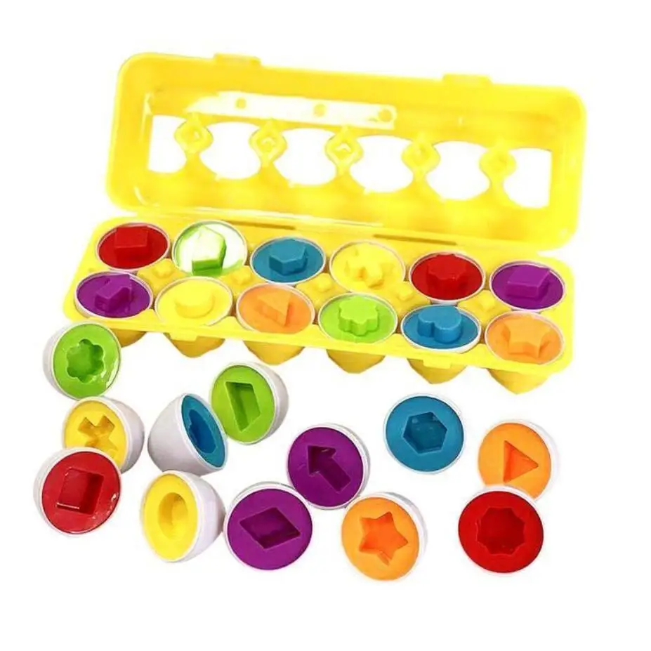 

Baby Educational Toys Color Shape Matching Egg Set Preschool Geometric Shape Enlightenment Toys for Kids
