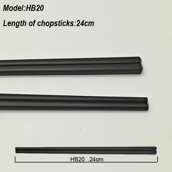 Высококачественные сплав палочки для еды черный матовый палочки для суши Ресторан горячий горшок длинные палочки для еды бытовые японские палочки для еды - Цвет: HB20