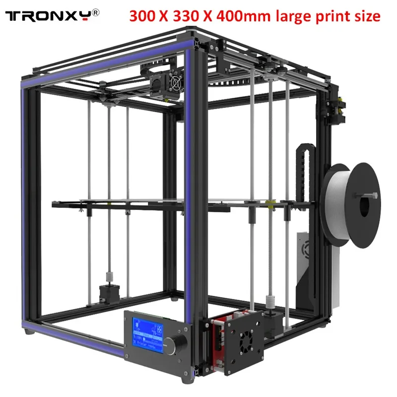 

Tronxy X5S 3D Printer 330*330*400mm High-precision Aluminum Profile Frame Kit LCD Screen Big Print Area