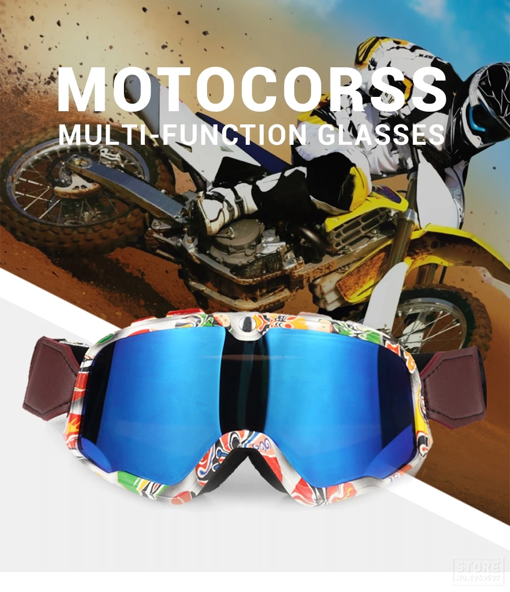 HEROBIKER очки для мотокросса Dirt Bike мотоциклетные очки Мотоцикл пылезащитный лыжный мотокросс очки мотоциклетные очки