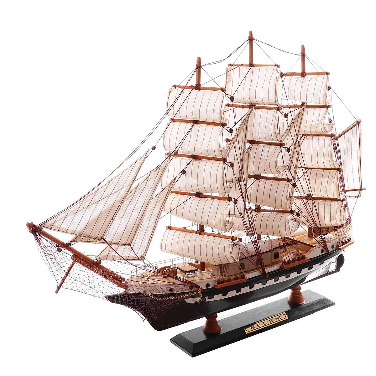 

65cm Wooden Sailboat Model Sailing Ship Display Scale Boat Decoration Gift Kits Assembly Model Building Kits Gifts Decoration