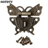 Beautiful Butterfly Design Antique Bronze Hasp Latch Jewelry Wooden Box Lock Cabinet Buckle Case Locks Handle Hardware Accessory ► Photo 1/6