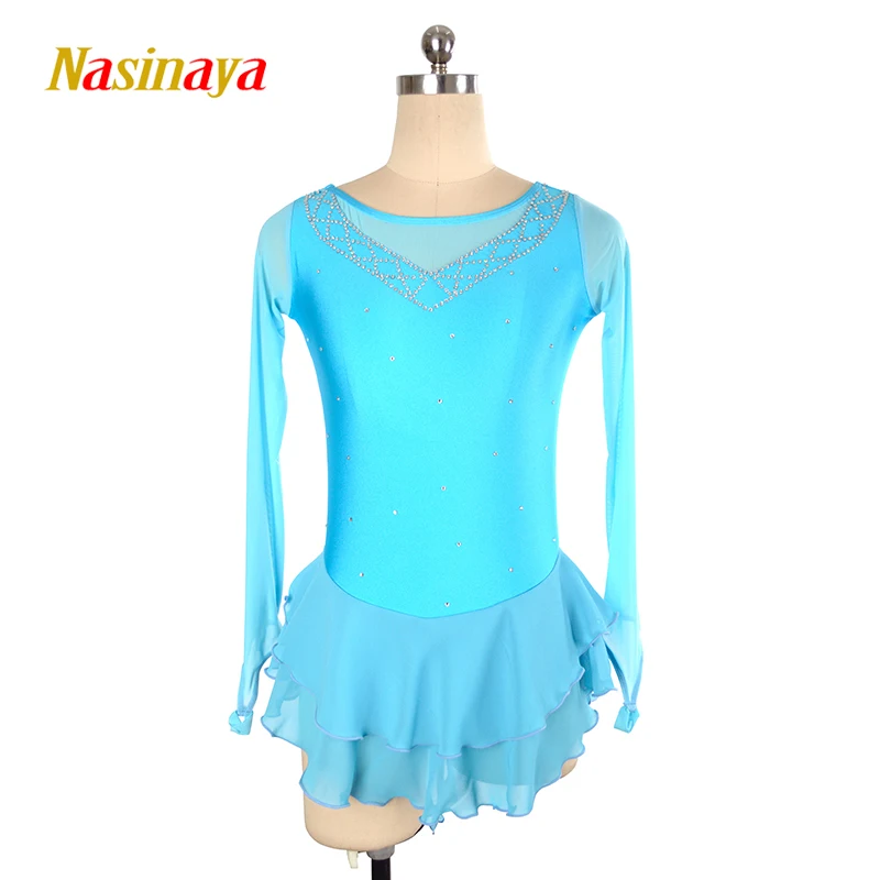 

Nasinaya Figure Skating Dress Customized Competition Ice Skating Skirt for Girl Women Kids Patinaje Gymnastics Performance Child