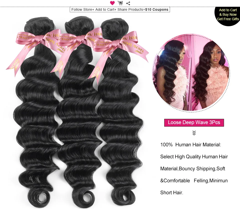 ishow loose deep wave remy hair  (5)