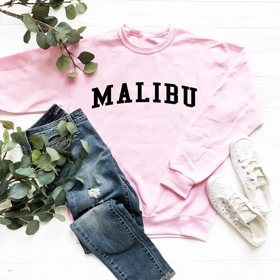 

Skuggnas Malibu Sweatshirt Long Sleeve California Hoodie Malibu California California Tumblr Sweatshirt High quality Casual Top