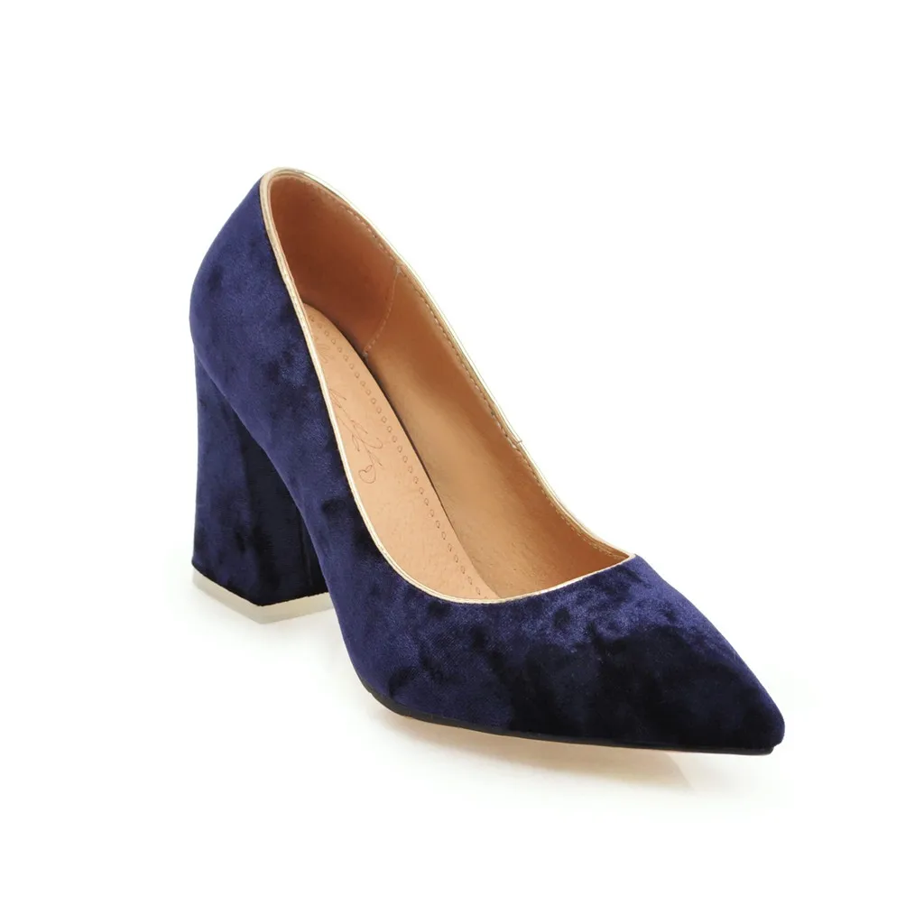 Bombas En Partido Mujeres Flock 41 Negro Deslizamiento Negro rojo Zapatos Tamaño Tacón 2018 Alto Verano Nuevo 42 Grande Ldhzxc Cómodo púrpura Punta w0IqX47t