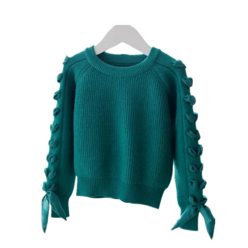 Kids Girls Sweater Characteristic Sleeves Baby Sweaters Children Girl O