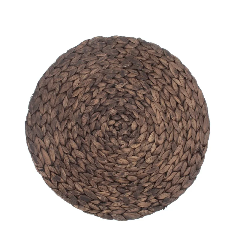 37cm Round Mat Woven Straw Placemat Nature Color Place Mats for Dining Table