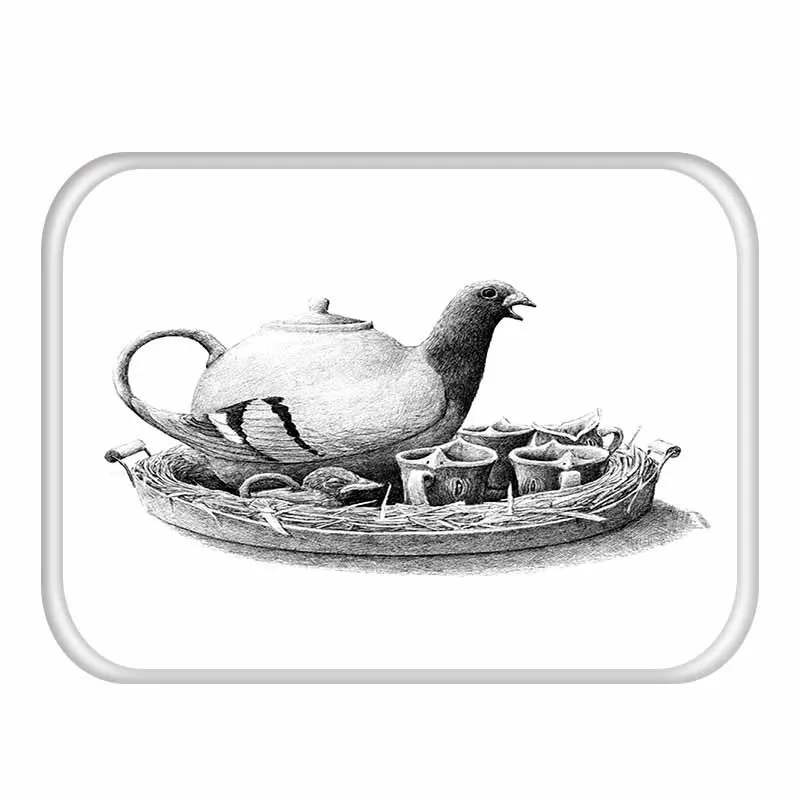 Welcome Area rug Bathroom Kitchen Carpets Animal Printed Doormats For Living Room Badroom Tapete Anti Sand Beach Mat